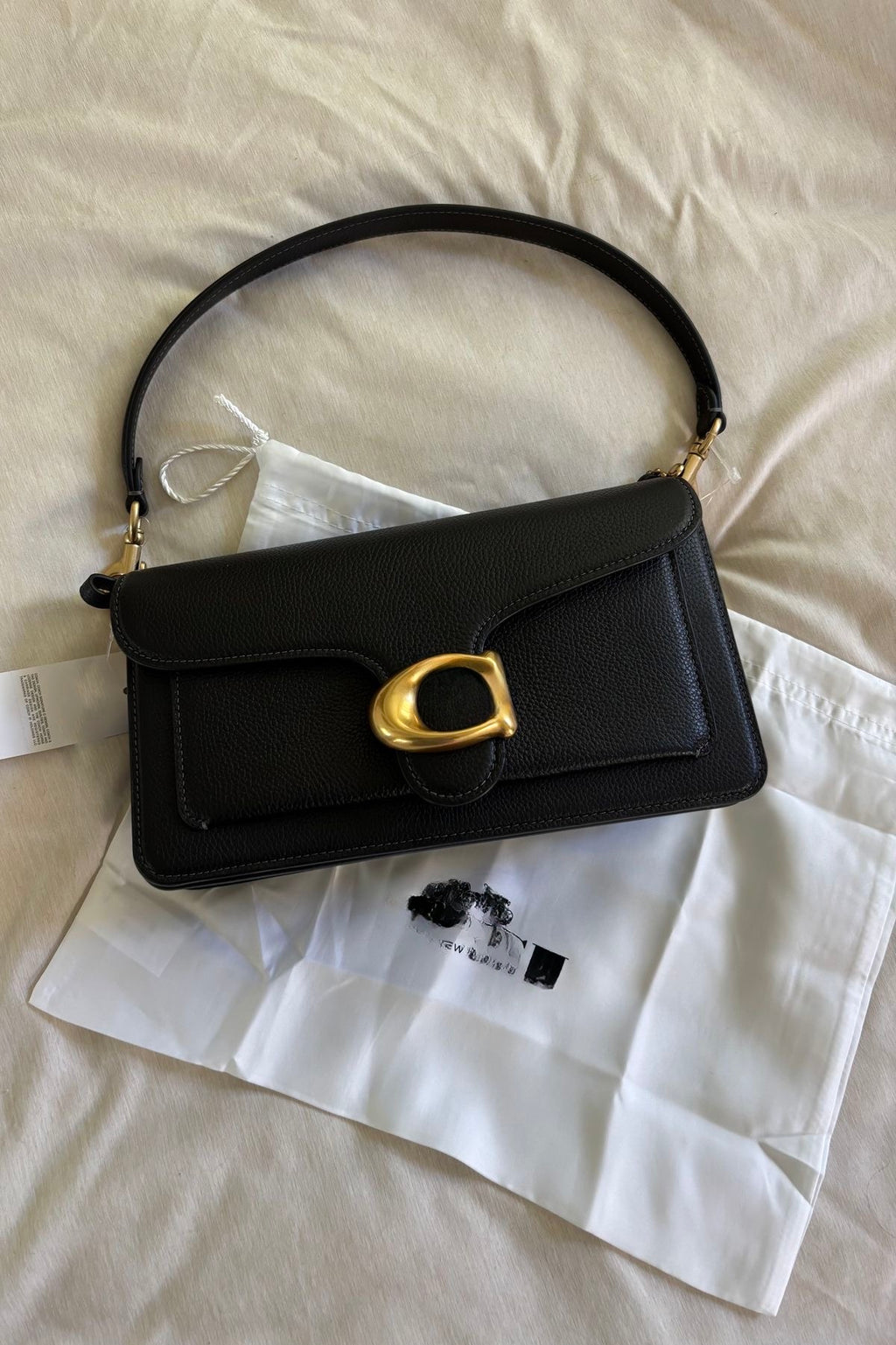 Black Tabby Bag Gold 26”